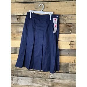 Girls Regular Uniform Skirt Pleated Navy Size 16